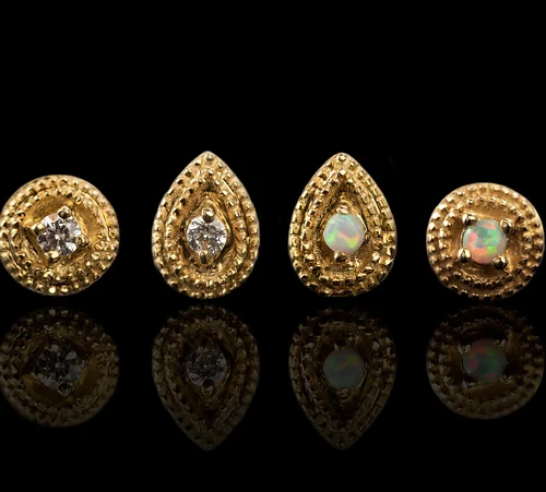 Paired lip piercings