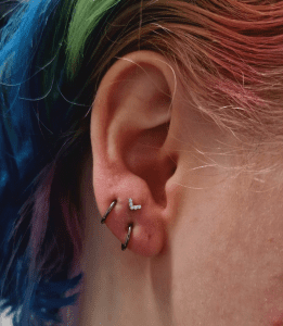 14kt white gold chevron made by junipurr jewllery