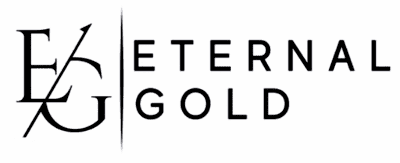 Eternal Gold logo, displaying the E/G logo mark to the left third and the text ETERNAL GOLD in the remaining two thirds.