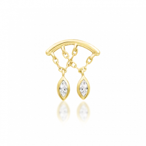 JUNIPURR JEWELRY DELPHINE - WHITE CZ